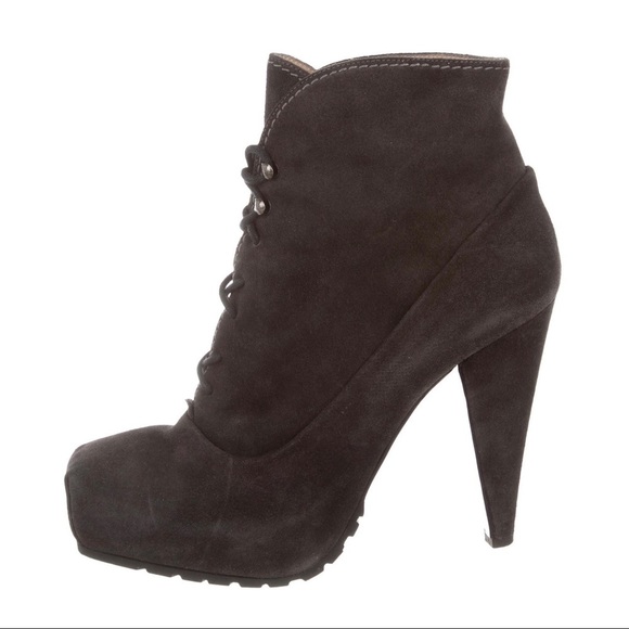Proenza Schouler Suede Lace-Up Ankle Boots​ - Picture 3 of 7